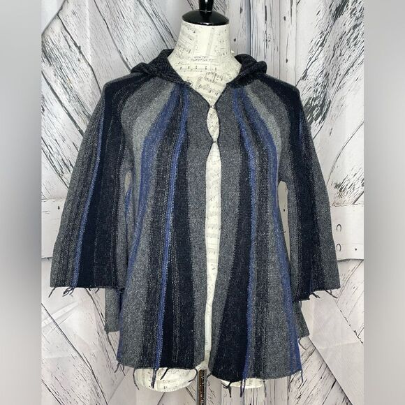 Free People hooded swing cardigan with double hook closure M - Picture 1 of 7